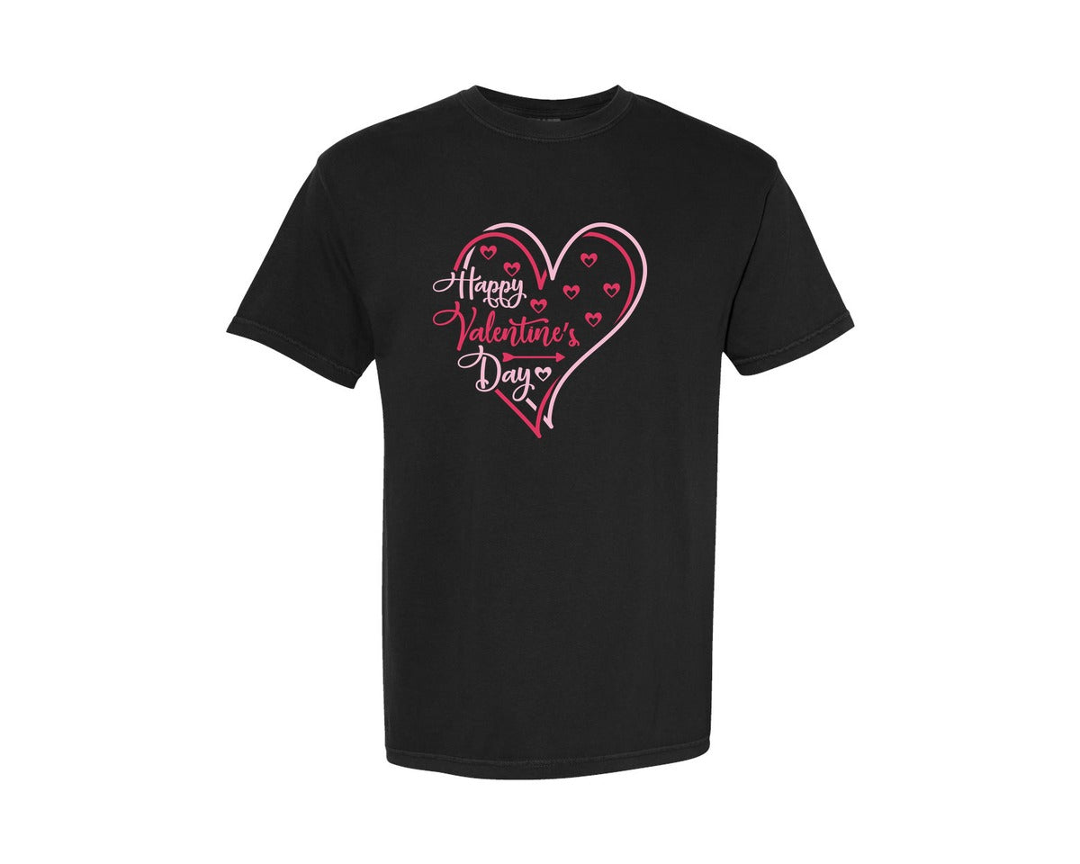 brand:Comfort Colors|color:Black|Happy Valentines Day Quote Design 4 Graphic T-Shirt