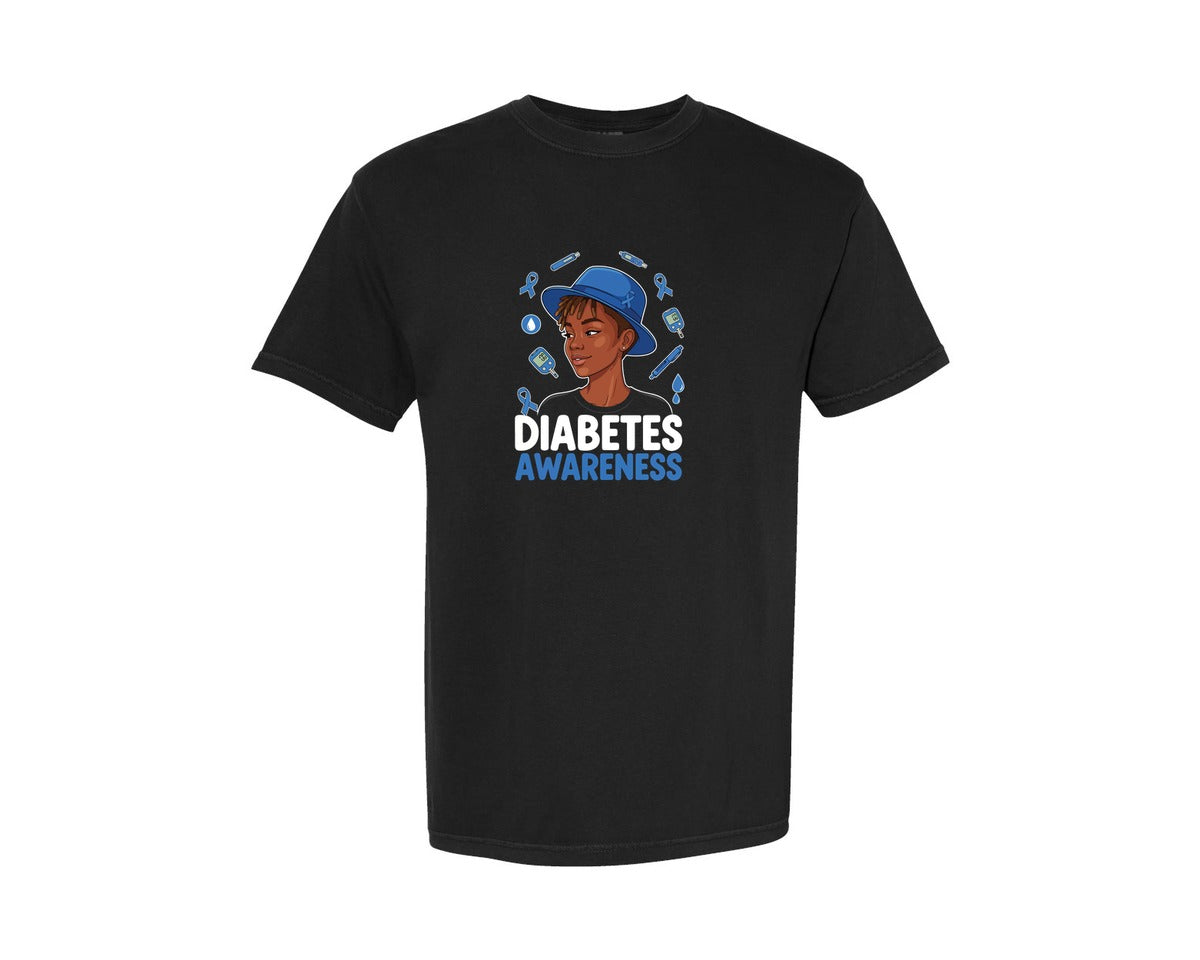brand:Comfort Colors|color:Black|31 Diabetes Awareness T Shirt Design Graphic T-Shirt