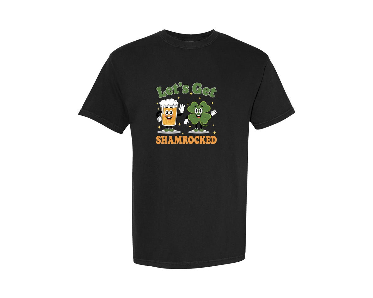 brand:Comfort Colors|color:Black|Lets Get Shamrocked 3 Graphic T-Shirt