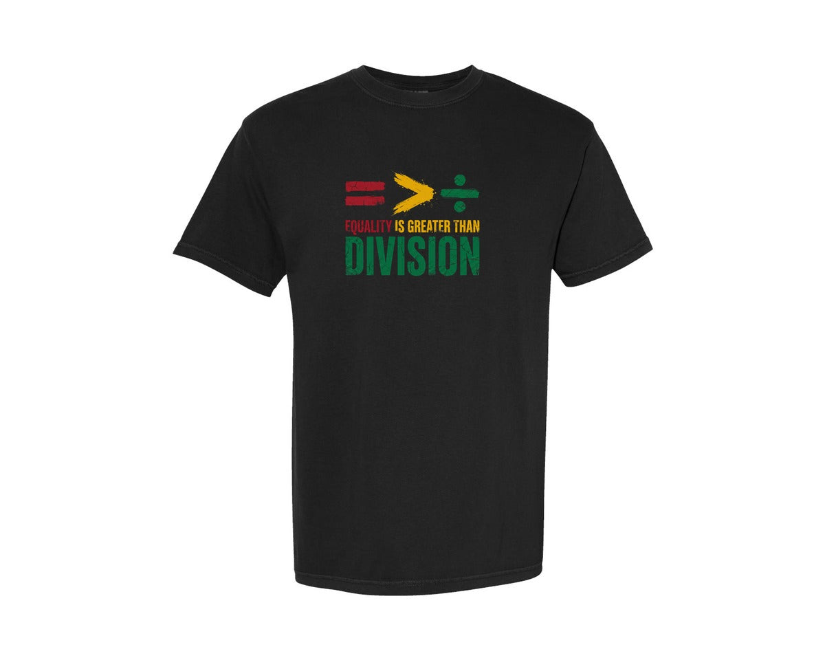 brand:Comfort Colors|color:Black|Equality Is Greater Than Division 16 Graphic T-Shirt