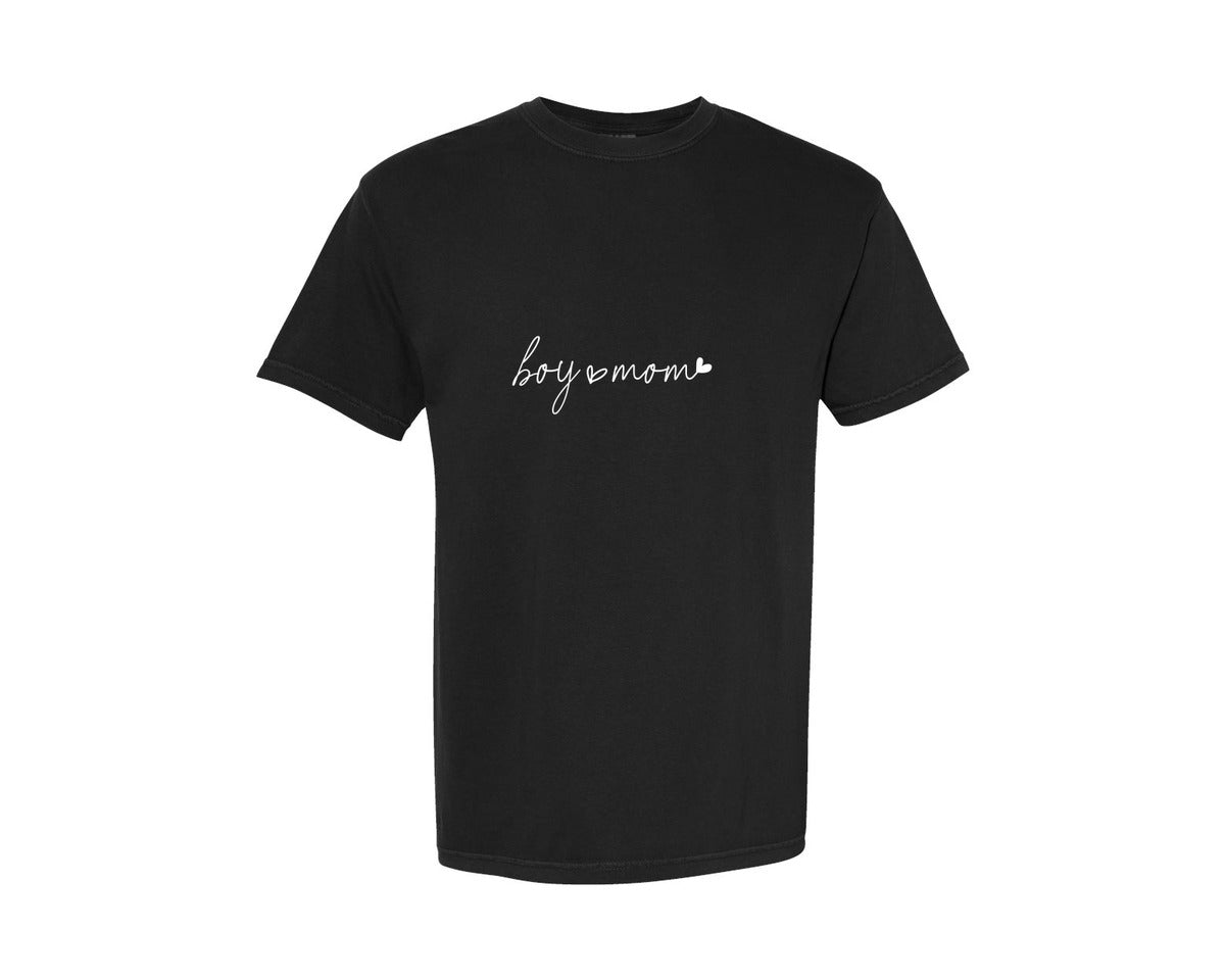 brand:Comfort Colors|color:Black|Boy Mom Mothers Day Boy Mom 2 Graphic T-Shirt