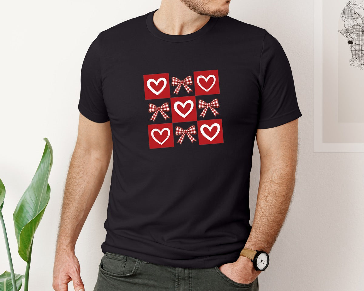 brand:Bella Canvas|color:Black|Coquette Valentines 2 Graphic T-Shirt