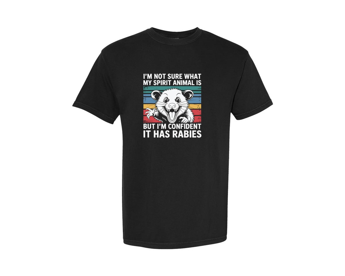 brand:Comfort Colors|color:Black|Im Not Sure What My Spirit Animal Graphic T-Shirt