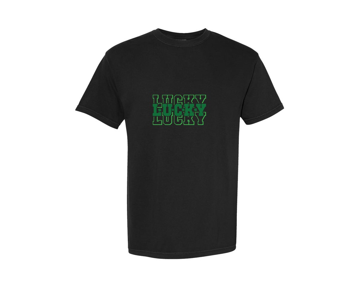 brand:Comfort Colors|color:Black|St Patricks Day Lucky 9 Graphic T-Shirt