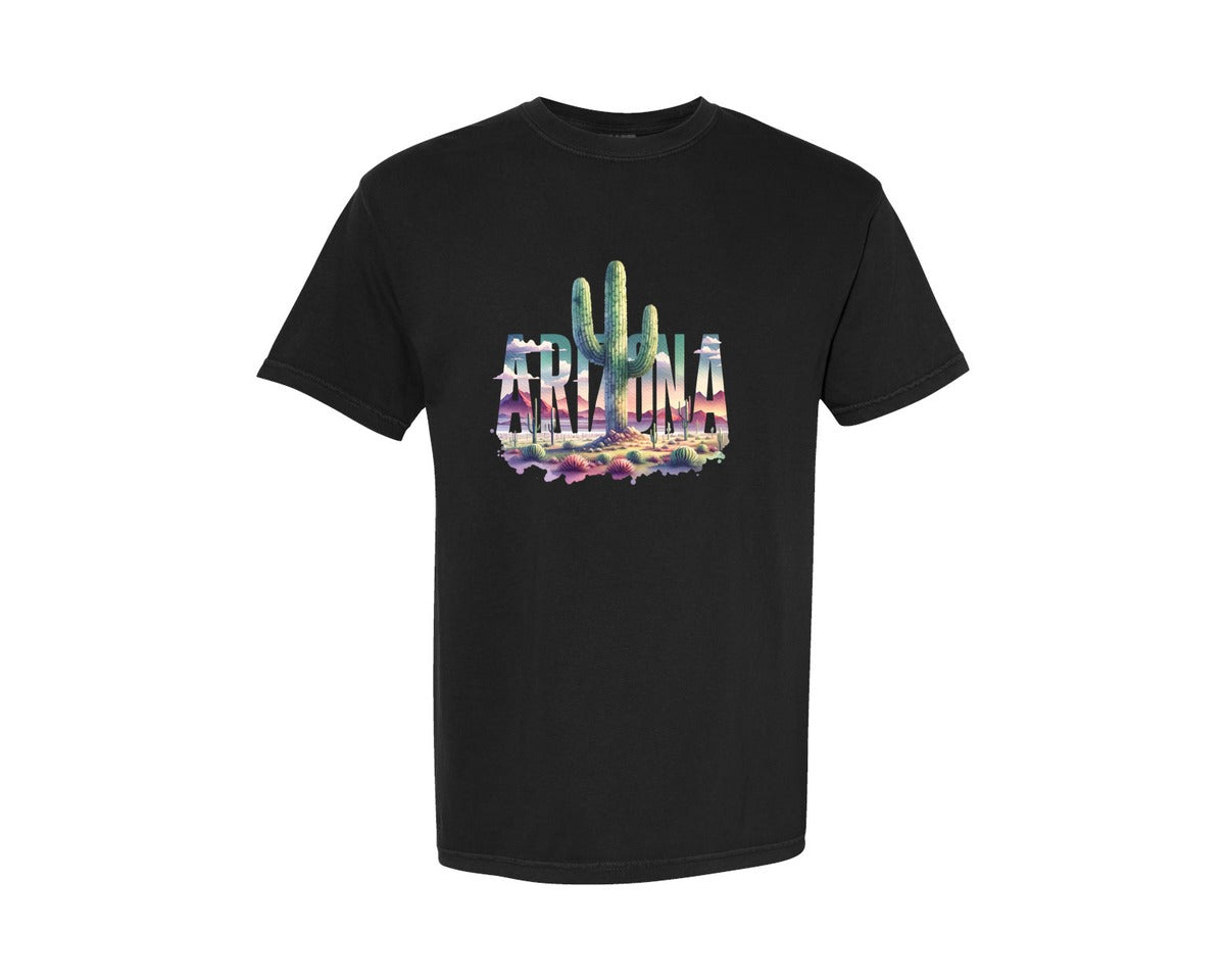 brand:Comfort Colors|color:Black|Arizona Grand Canyon Cactus Desert Graphic T-Shirt