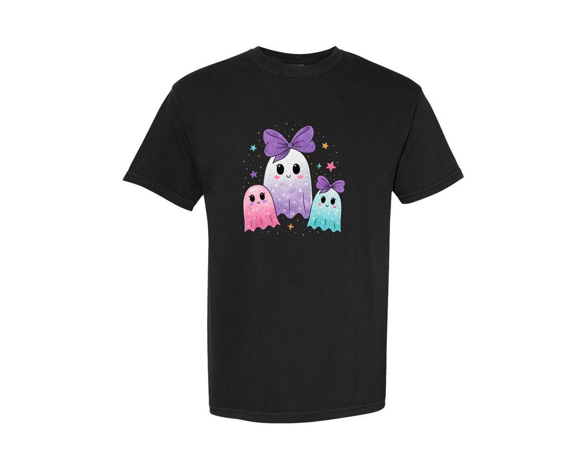 brand:Comfort Colors|color:Black|Iridescent Ghost Graphic T-Shirt