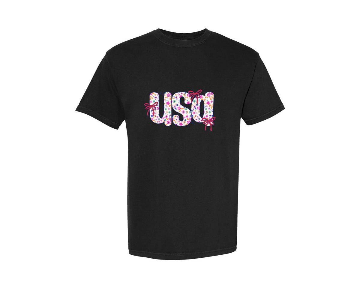 brand:Comfort Colors|color:Black|Coquette Usa 4Th Of July Patriotic 4 Graphic T-Shirt