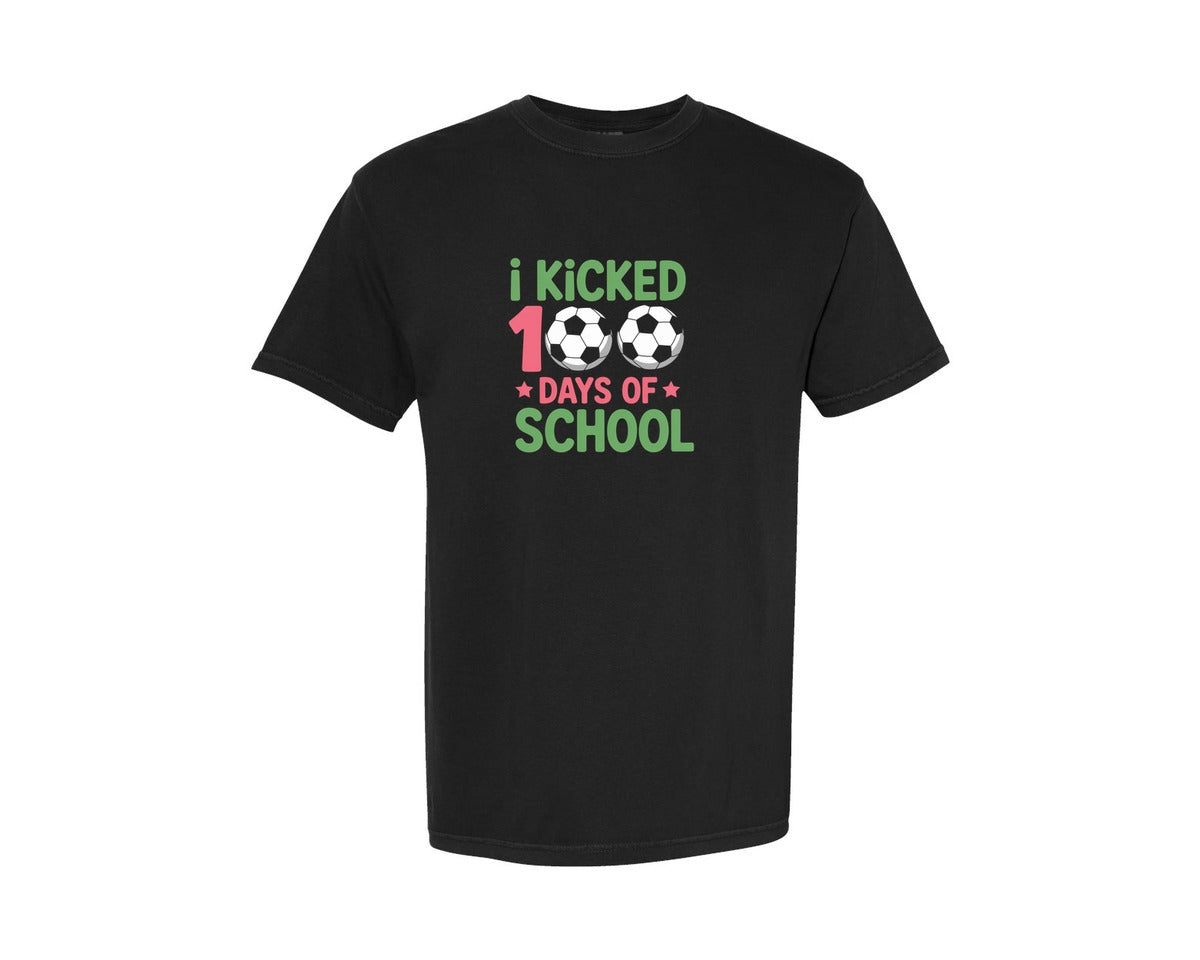 brand:Comfort Colors|color:Black|I Kicked 100 Days Of School 3 Graphic T-Shirt