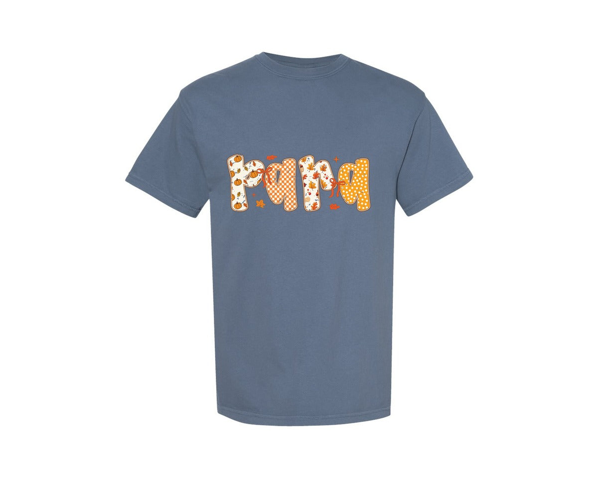 brand:Comfort Colors|color:Blue Jean|Preppy Fall Para Coquette Autumn Teacher Graphic T-Shirt