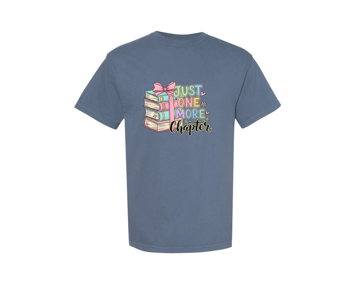 brand:Comfort Colors|color:Blue Jean|Just One More Chapter 6 Graphic T-Shirt