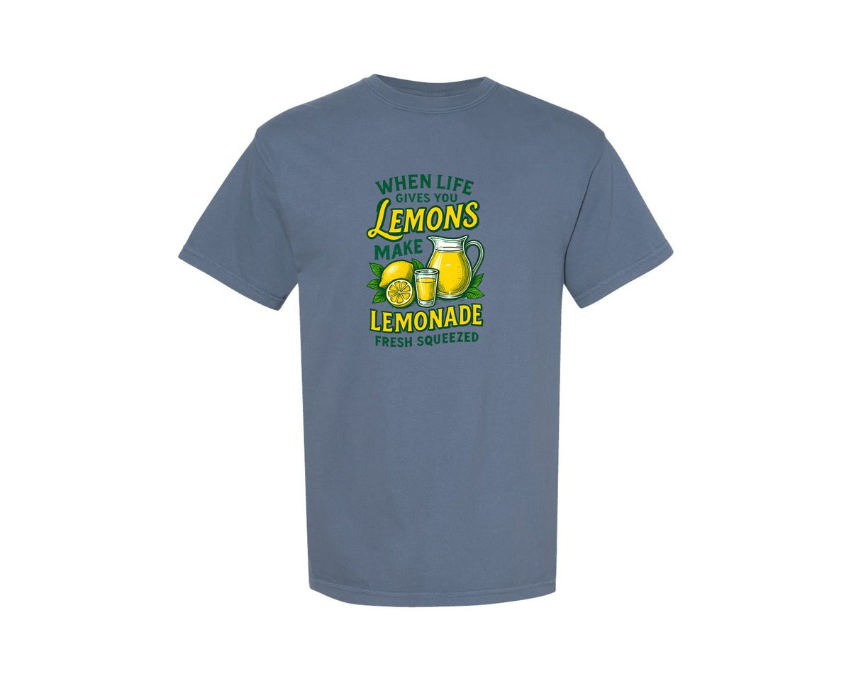 brand:Comfort Colors|color:Blue Jean|When Life Gives You Lemons Make T Shirt Graphic T-Shirt
