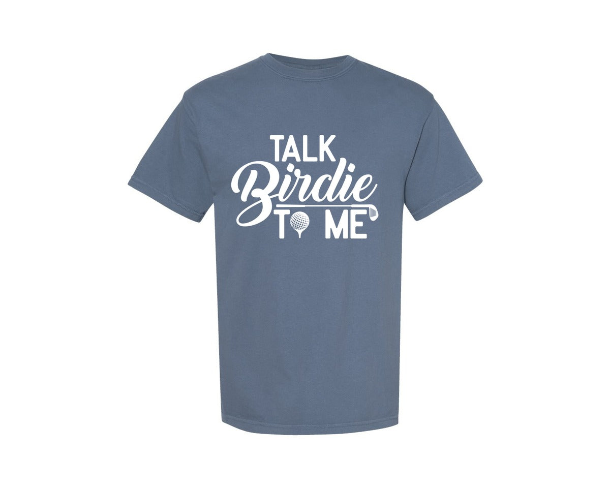 brand:Comfort Colors|color:Blue Jean|Funny Golf Gag Vintage Golfing Birdie Graphic T-Shirt