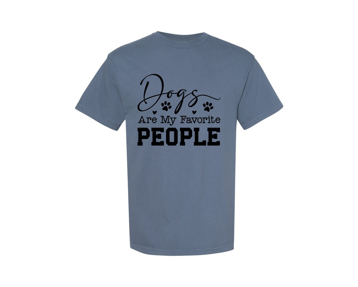 brand:Comfort Colors|color:Blue Jean|Dogs Are My Favorite People 10 Graphic T-Shirt