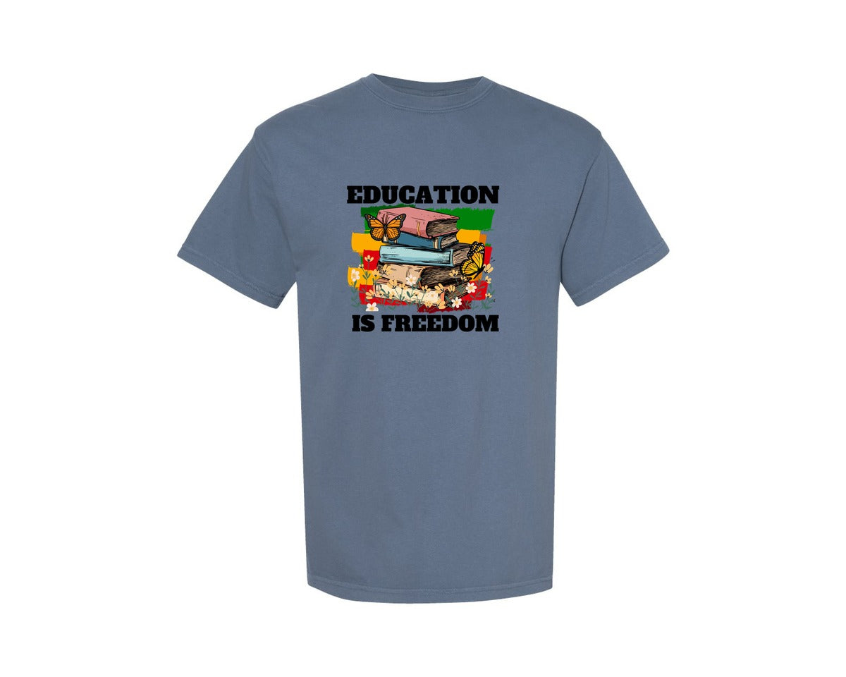 brand:Comfort Colors|color:Blue Jean|Black History Month Education Graphic T-Shirt