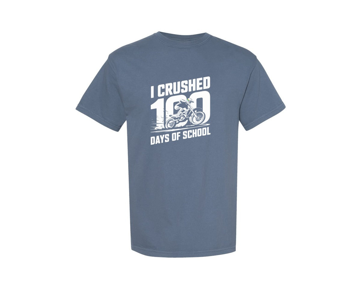 brand:Comfort Colors|color:Blue Jean|I Crushed 100 Days Of School 29 Graphic T-Shirt