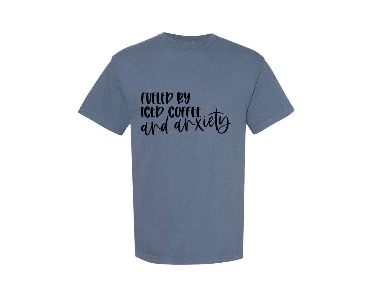 brand:Comfort Colors|color:Blue Jean|Anxious Funny Mom Shirt Graphic T-Shirt