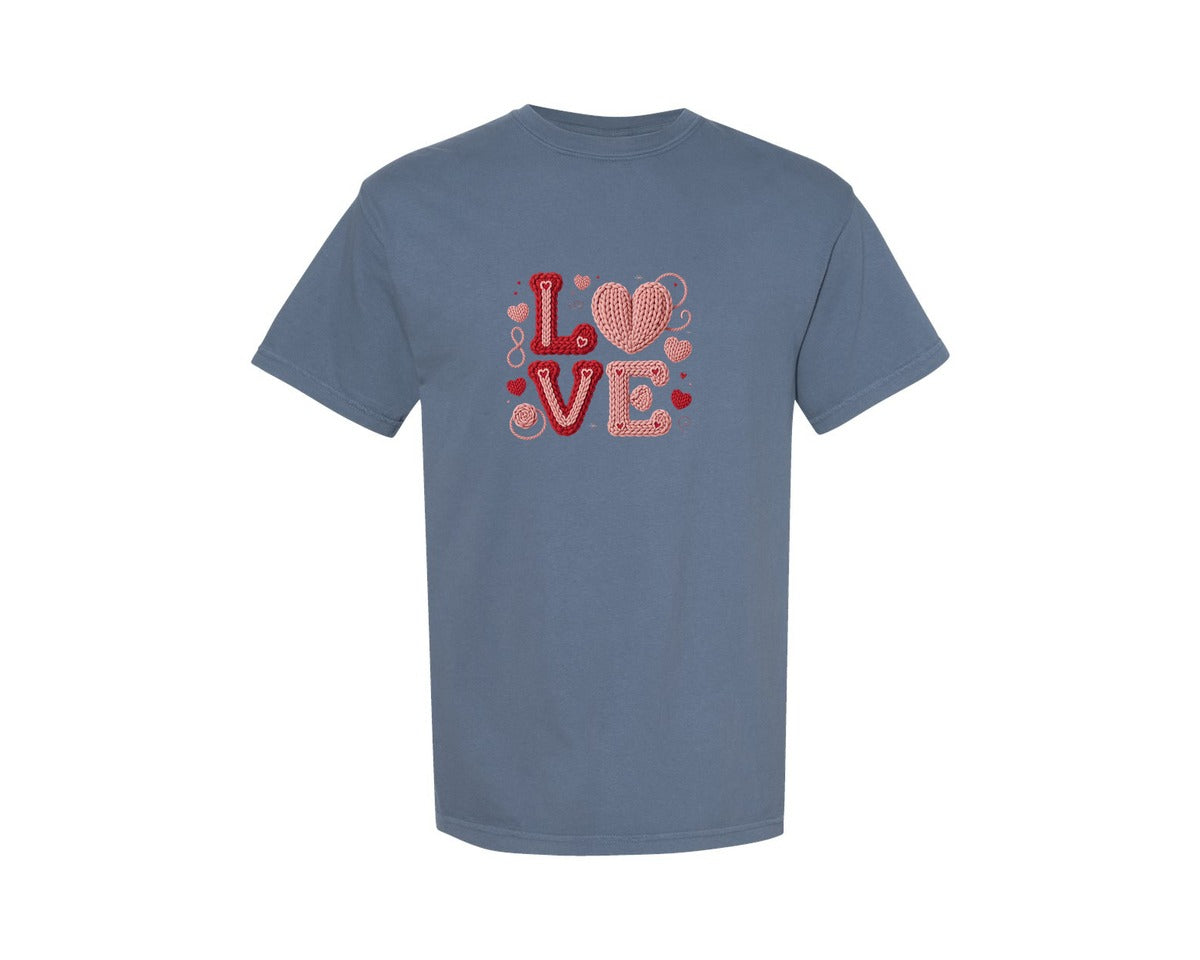 brand:Comfort Colors|color:Blue Jean|50 Valentines Graphic T-Shirt
