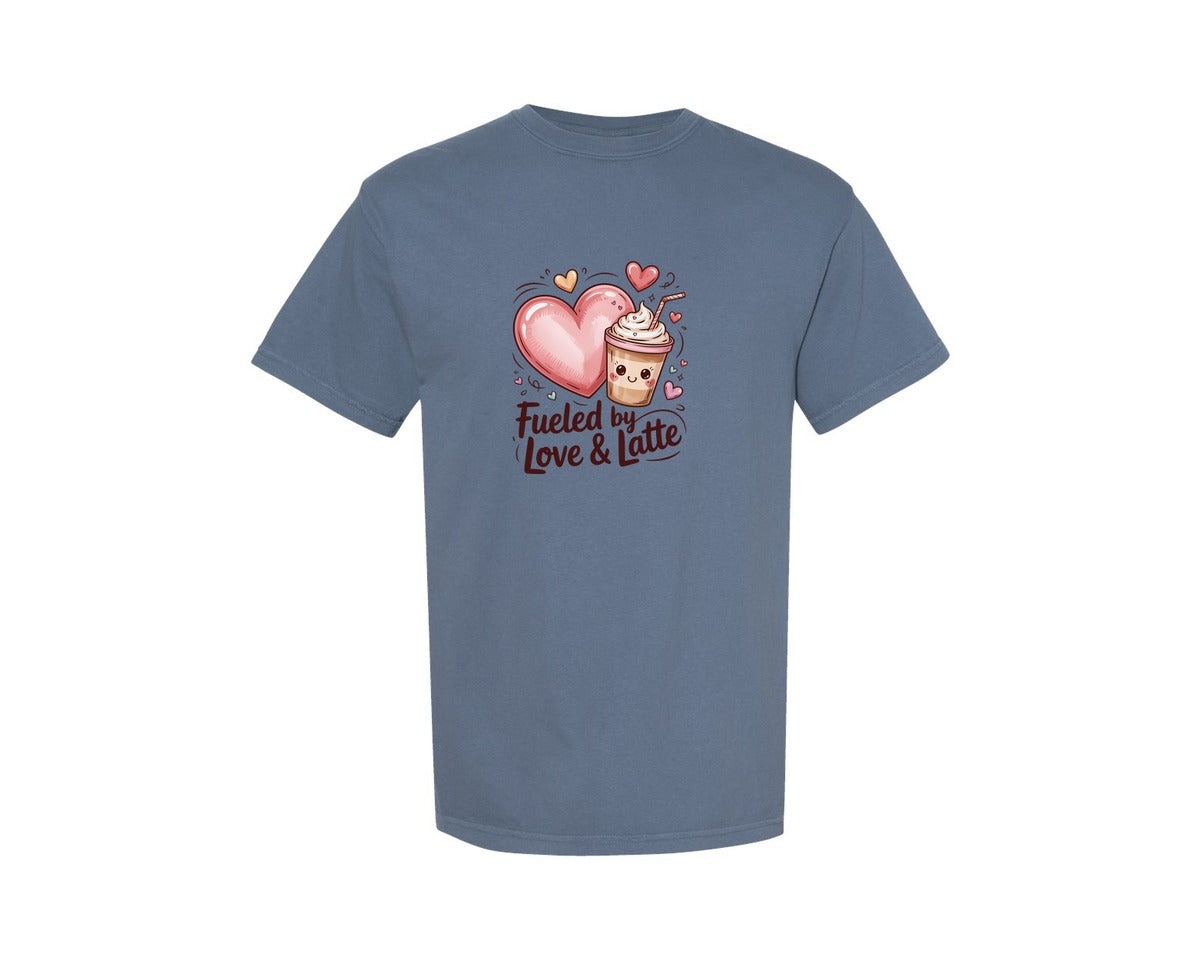 brand:Comfort Colors|color:Blue Jean|Funny Valentine Coffee Graphic T-Shirt