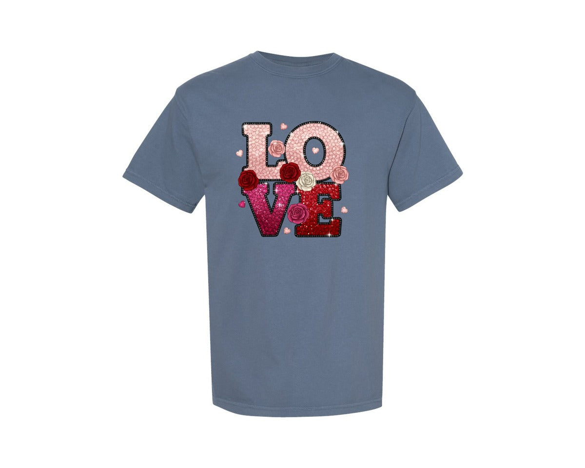 brand:Comfort Colors|color:Blue Jean|Valentines Day Love Valentin Graphic T-Shirt