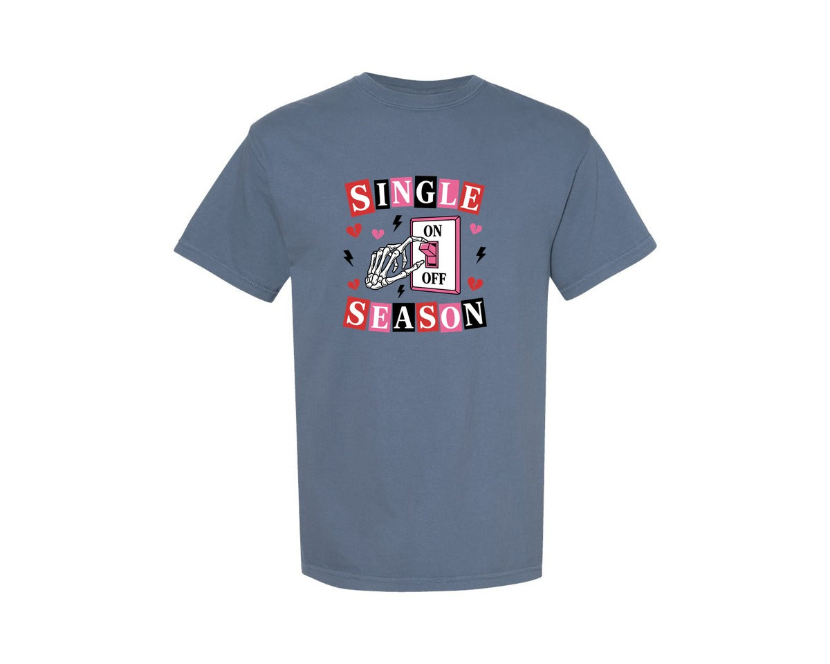 brand:Comfort Colors|color:Blue Jean|Single Season Valentines Day 2 Graphic T-Shirt
