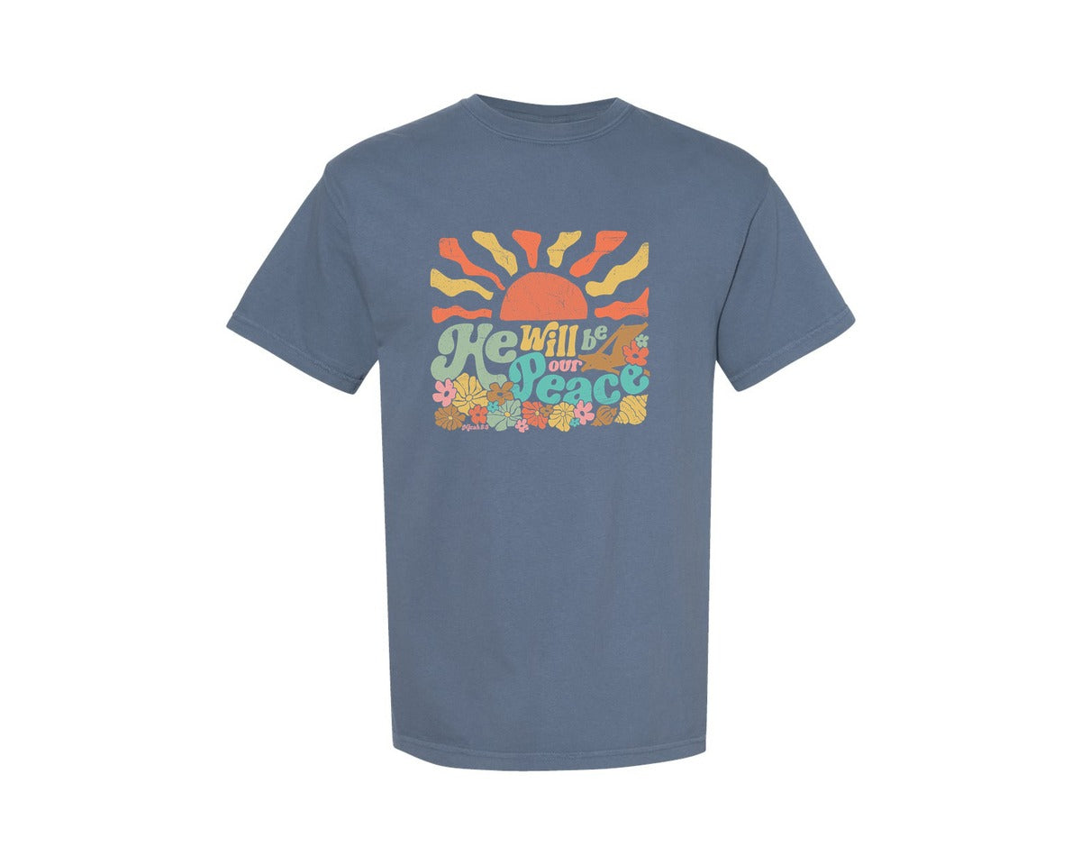 brand:Comfort Colors|color:Blue Jean|Christian Beach Summer Graphic T-Shirt