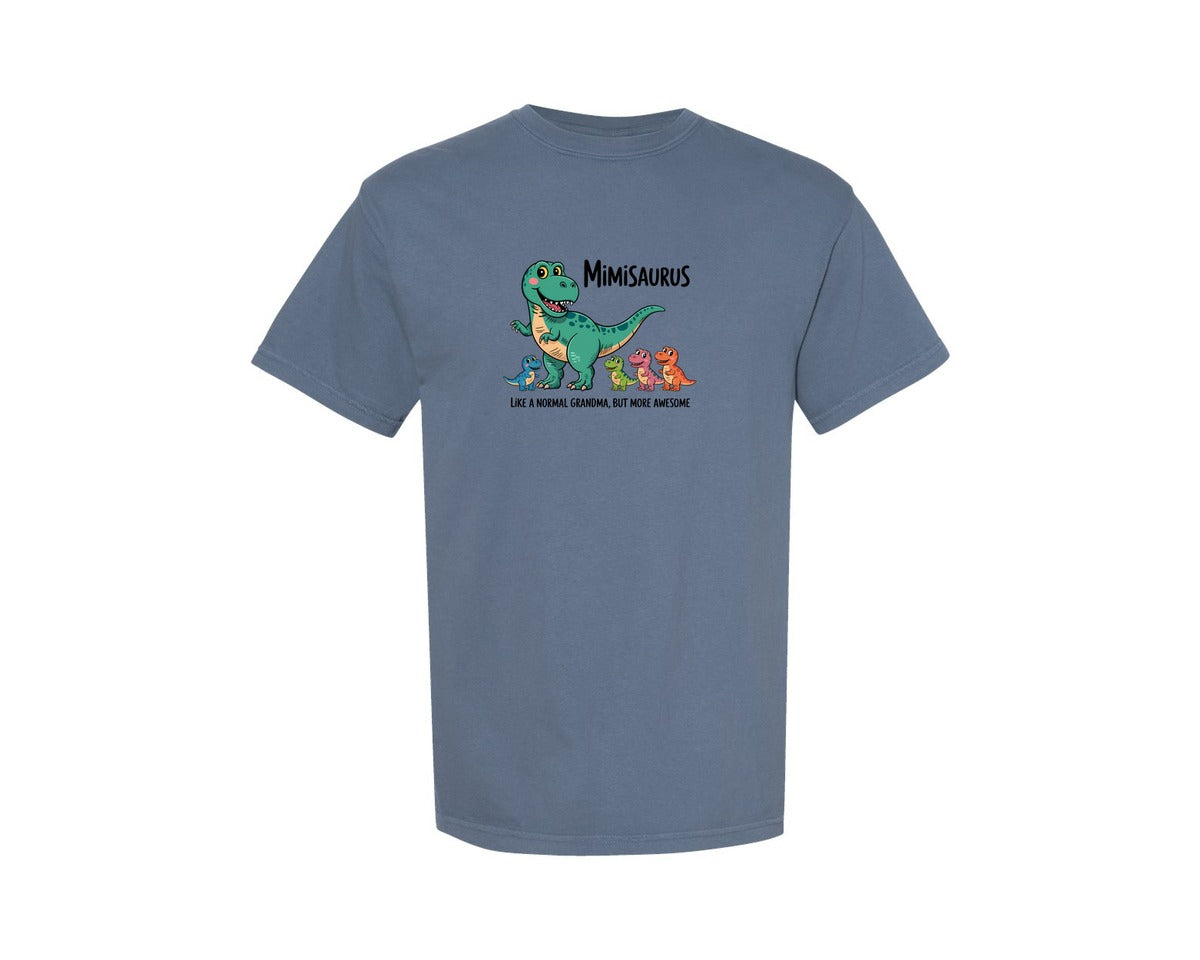 brand:Comfort Colors|color:Blue Jean|Mimisaurus Like A Normal Grandma Graphic T-Shirt