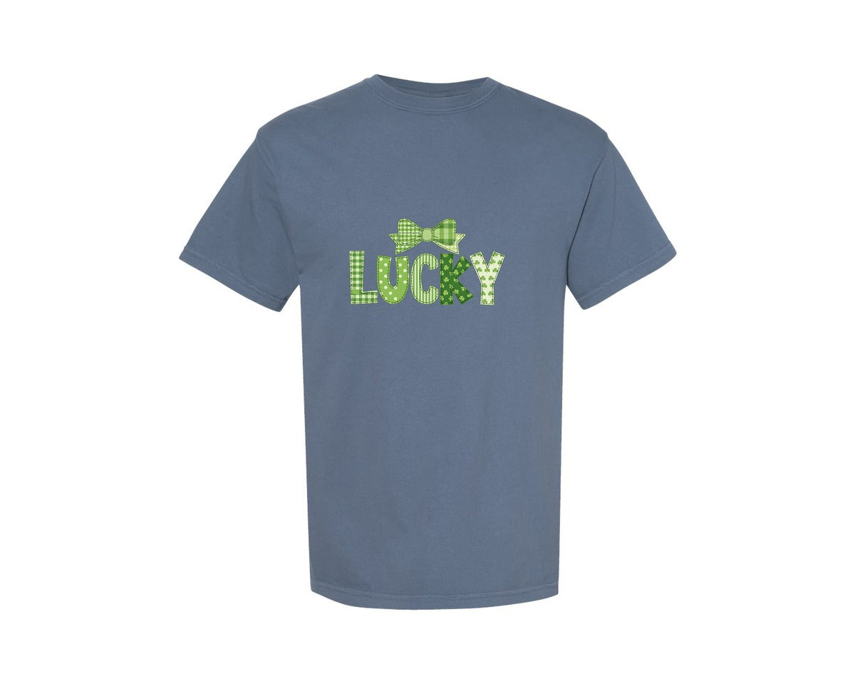 brand:Comfort Colors|color:Blue Jean|Lucky St Patricks Day 7 Graphic T-Shirt