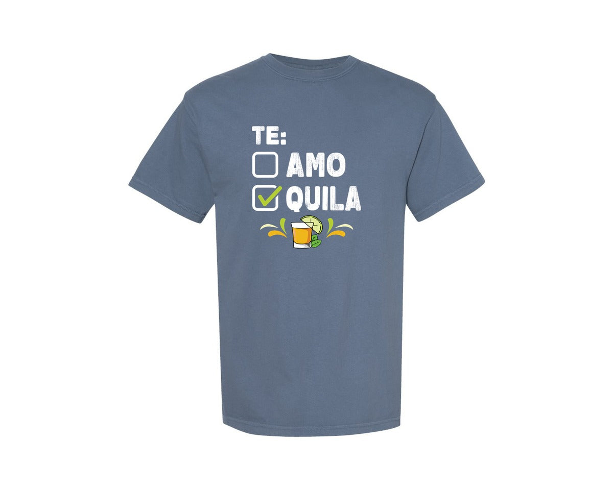 brand:Comfort Colors|color:Blue Jean|Cinco De Mayo Tequila Funny Tshirt Desig Graphic T-Shirt