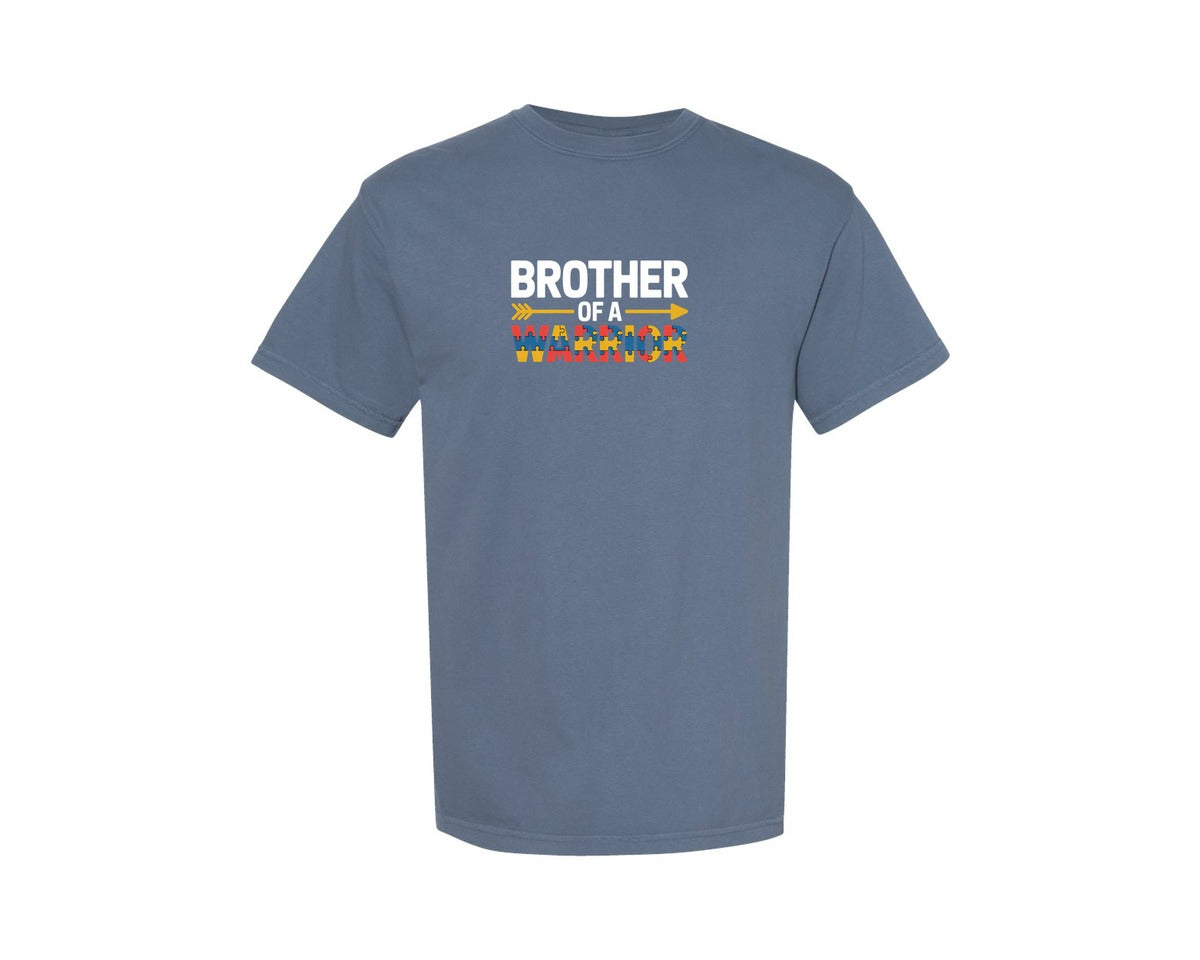 brand:Comfort Colors|color:Blue Jean|Brother Of A Warrior Autism Graphic T-Shirt