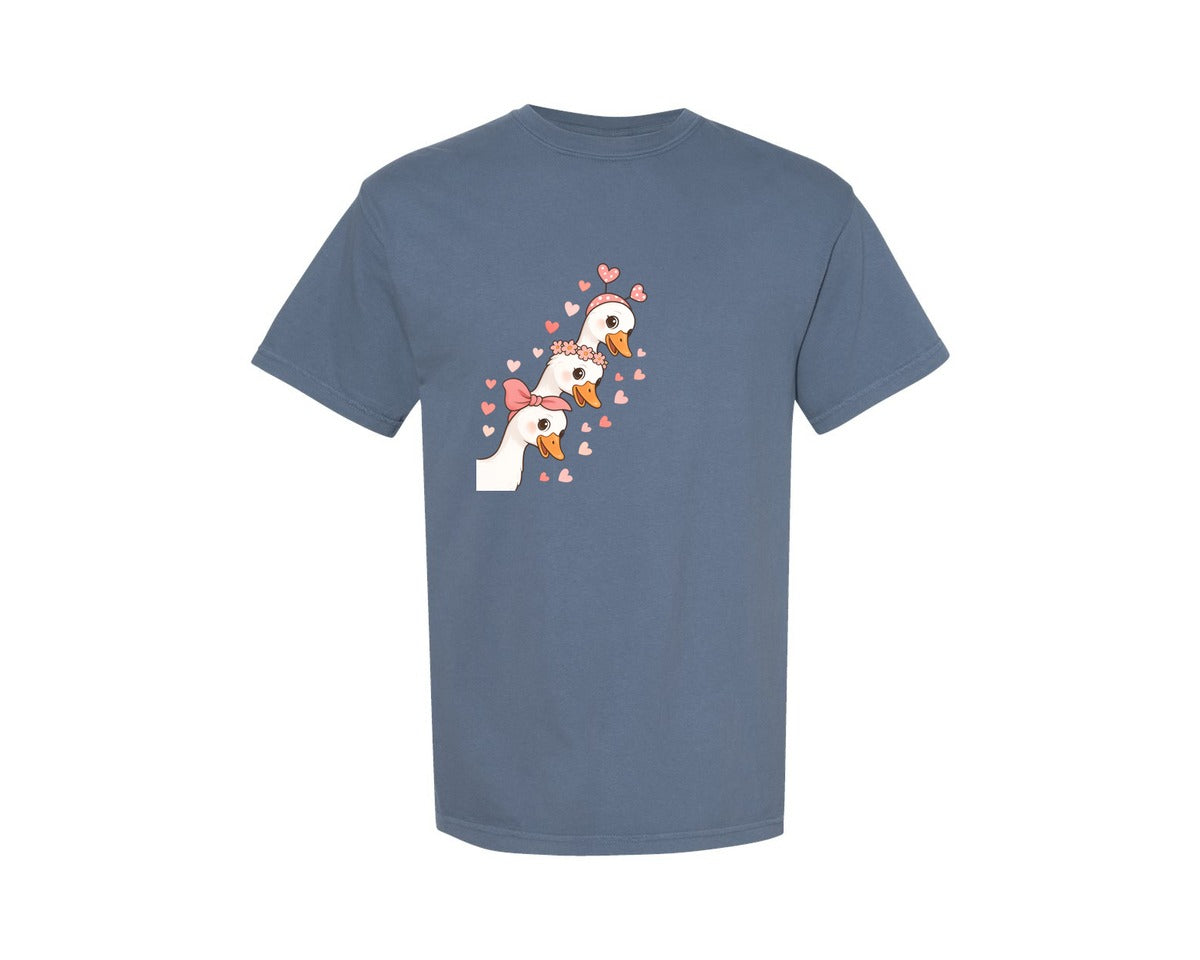 brand:Comfort Colors|color:Blue Jean|Funny Valentine Goose Pngcute Valentinr Graphic T-Shirt