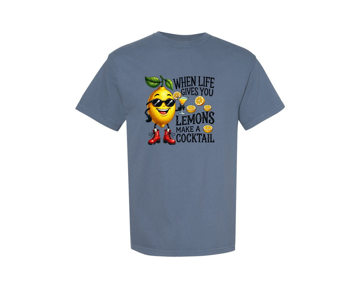brand:Comfort Colors|color:Blue Jean|Funny Lemon Sarcastic Sassy Adult 9 Graphic T-Shirt