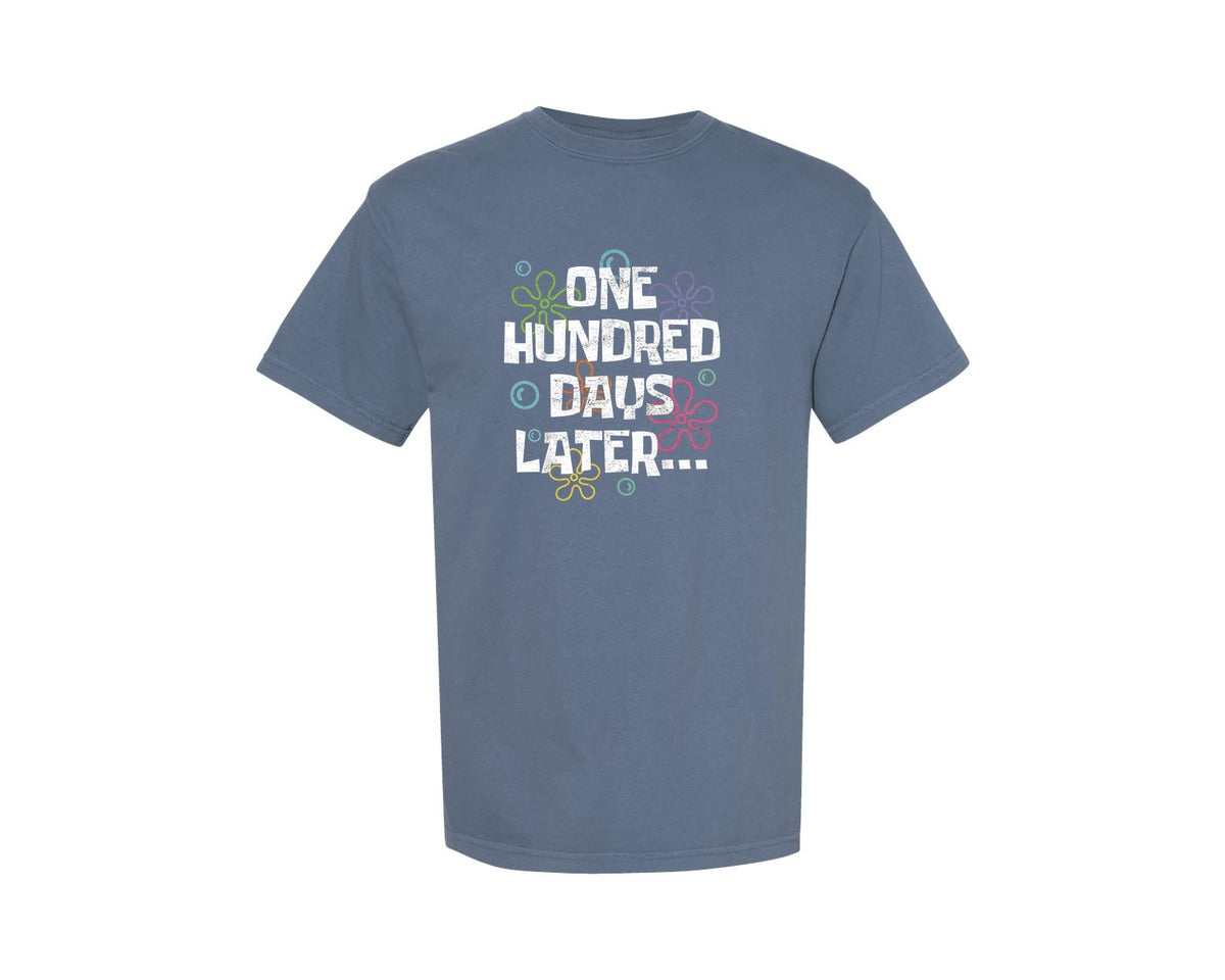 brand:Comfort Colors|color:Blue Jean|One Hundred Days Later School Graphic T-Shirt