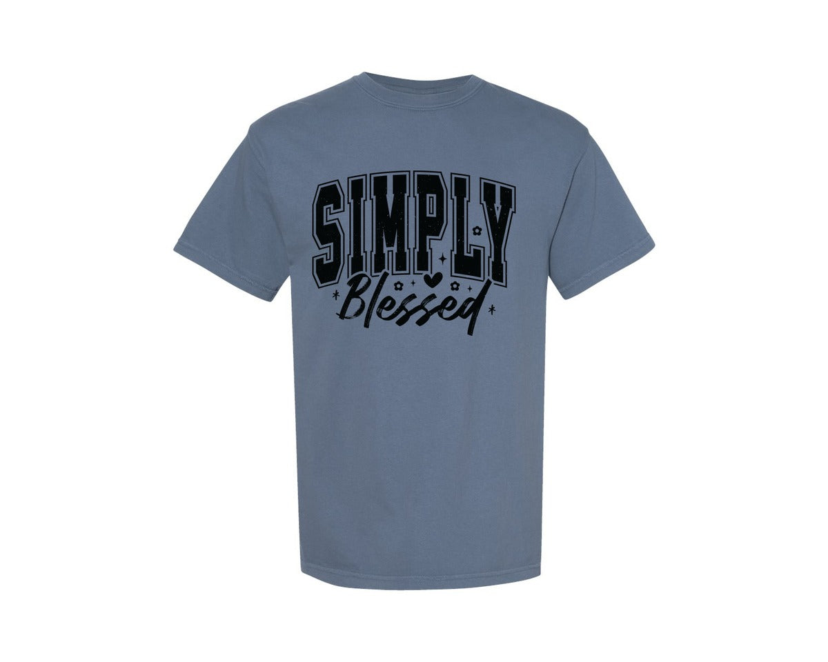 brand:Comfort Colors|color:Blue Jean|Simply Blessed Blessed Faith 4 Graphic T-Shirt