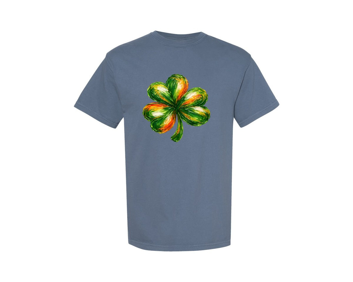 brand:Comfort Colors|color:Blue Jean|St Patricks Day Shamrock 19 Graphic T-Shirt