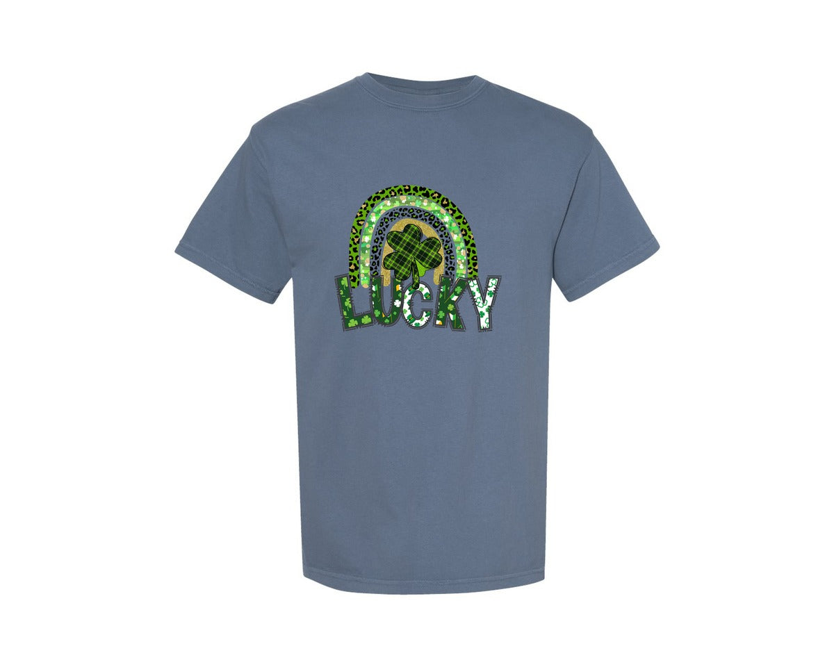 brand:Comfort Colors|color:Blue Jean|File For Lucky St Pattys Day Graphic T-Shirt