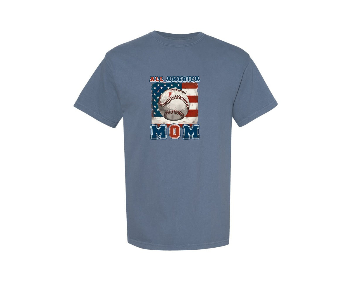 brand:Comfort Colors|color:Blue Jean|Baseball Mama 5 Graphic T-Shirt