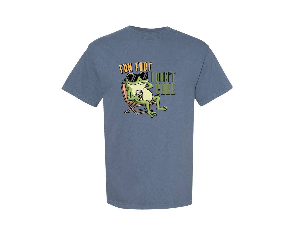 brand:Comfort Colors|color:Blue Jean|Funny Sarcastic Frog Sarcasm Animal Graphic T-Shirt