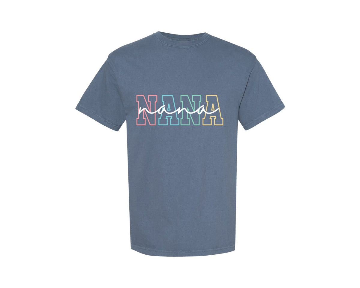 brand:Comfort Colors|color:Blue Jean|Comfort Colors Nana Shirt Nana T Shirt Graphic T-Shirt