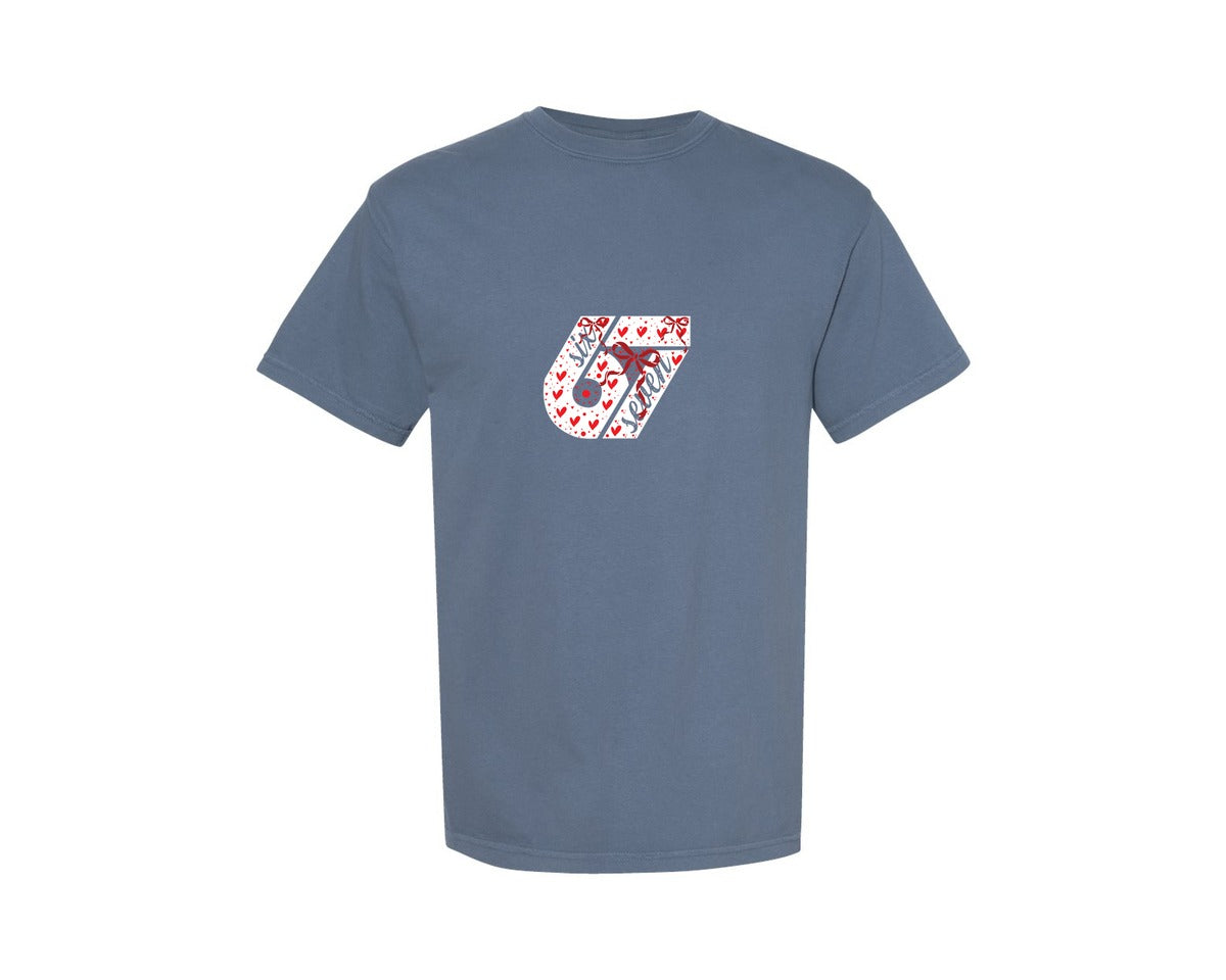 brand:Comfort Colors|color:Blue Jean|Coquette Valentine 67 Six Seven Svgpng 3 Graphic T-Shirt