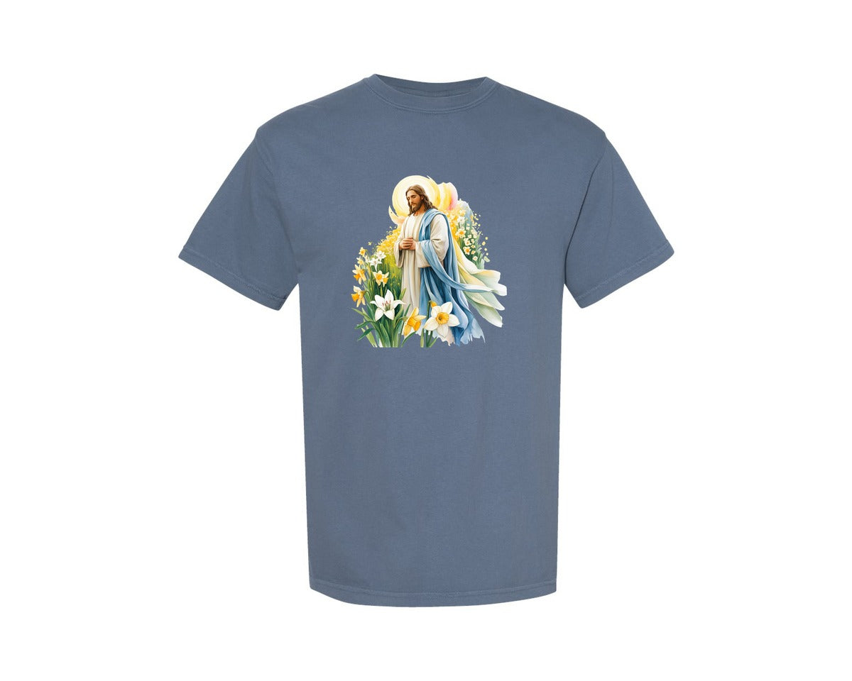 brand:Comfort Colors|color:Blue Jean|Jesus Christ 15 Graphic T-Shirt