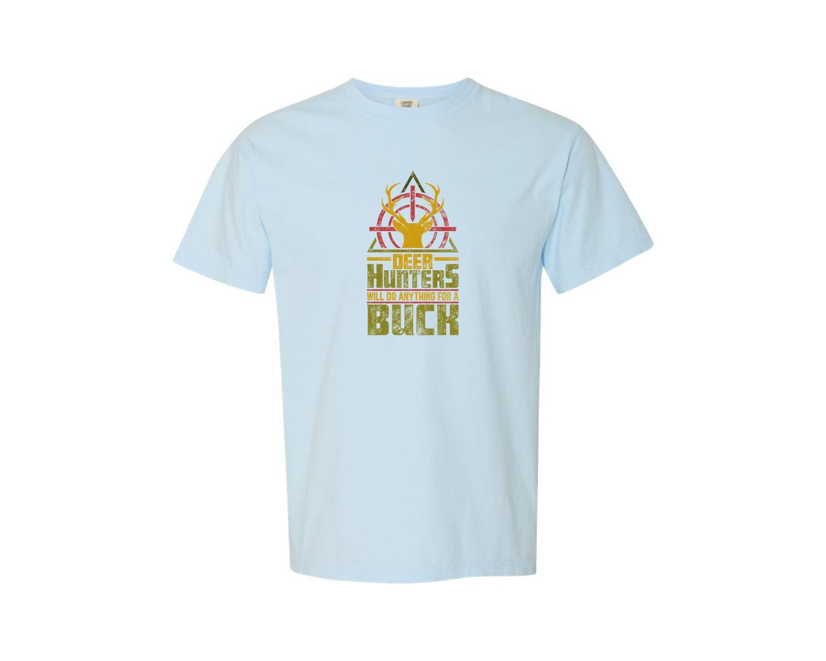 brand:Comfort Colors|color:Chambray|Vintage Deer Hunting T Shirt Design 81 Graphic T-Shirt