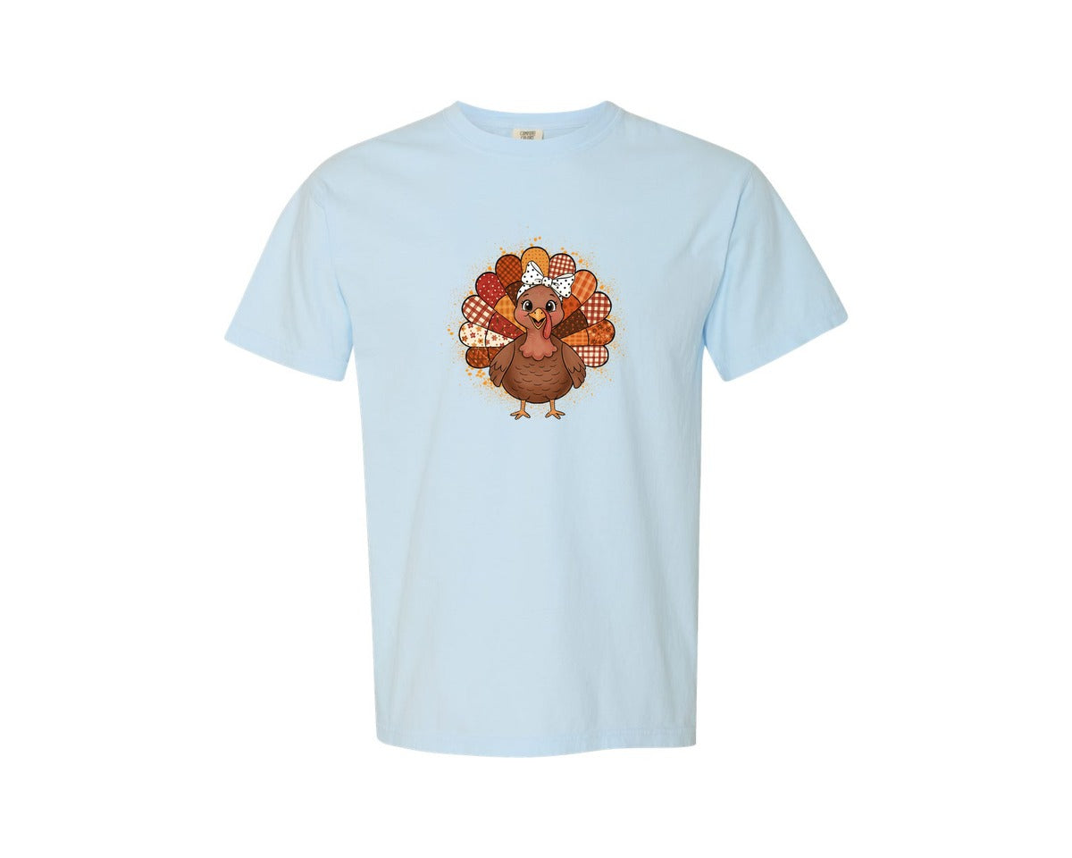 brand:Comfort Colors|color:Chambray|Turkey Thanksgiving Graphic T-Shirt