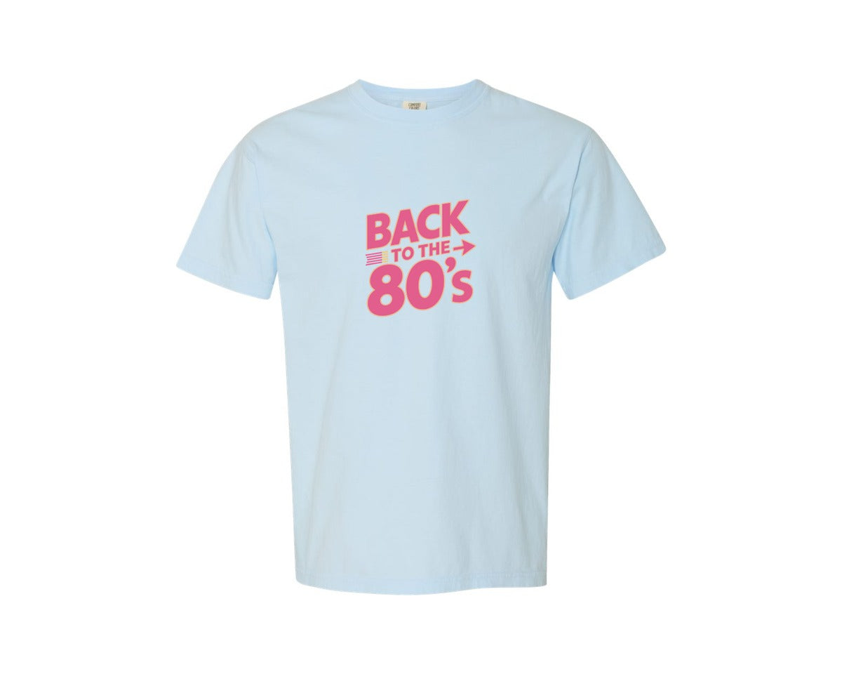 brand:Comfort Colors|color:Chambray|Back To The 80S Retro Design Graphic T-Shirt