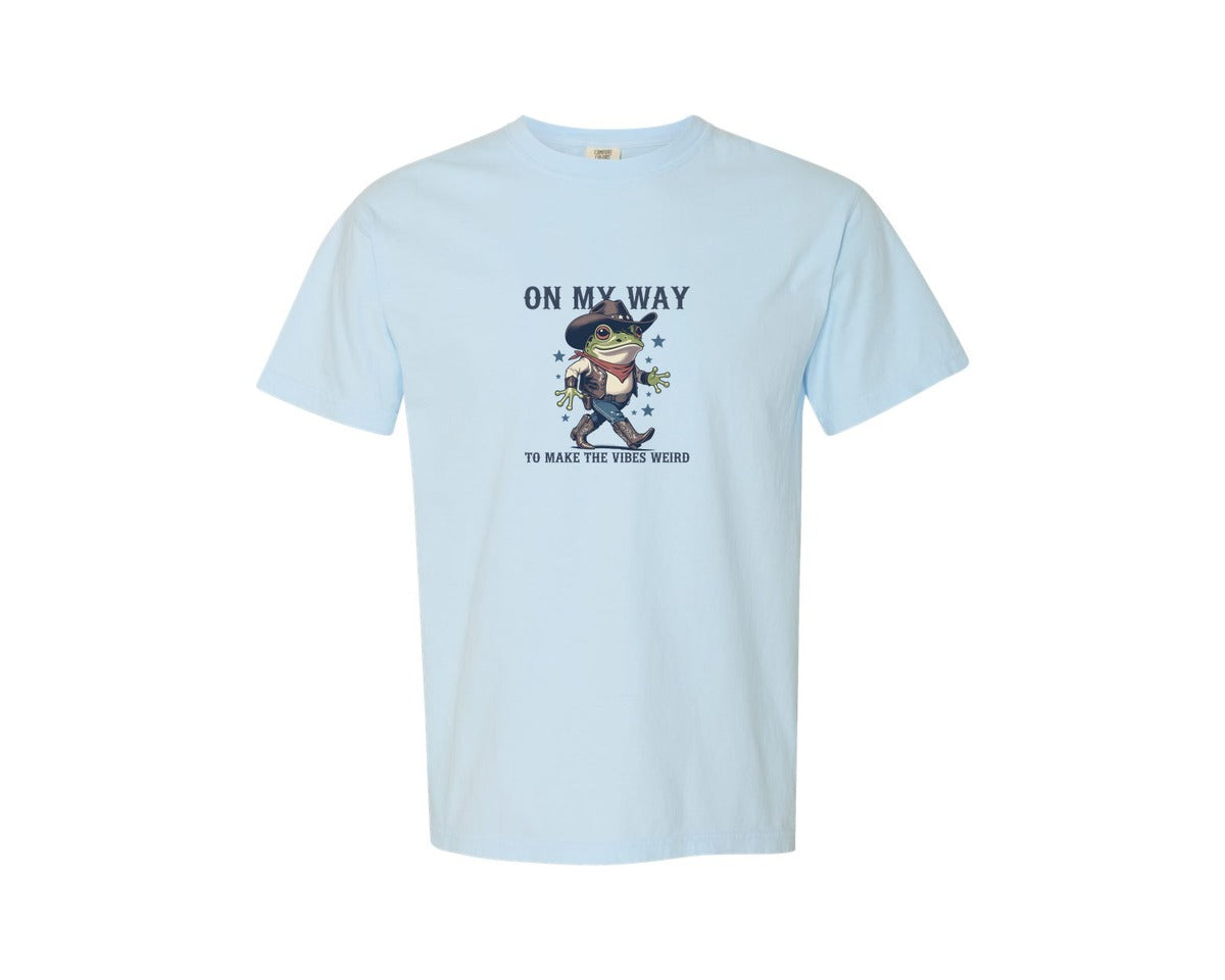 brand:Comfort Colors|color:Chambray|On My Way To Make The Vibes Weird 2 Graphic T-Shirt