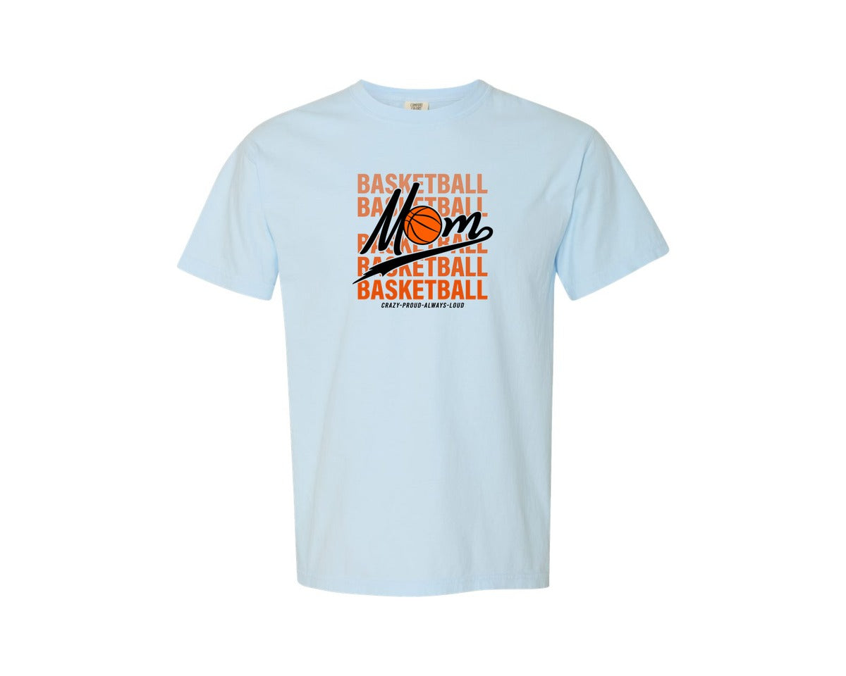 brand:Comfort Colors|color:Chambray|Basketball Mom T Shirt Design 11 Graphic T-Shirt
