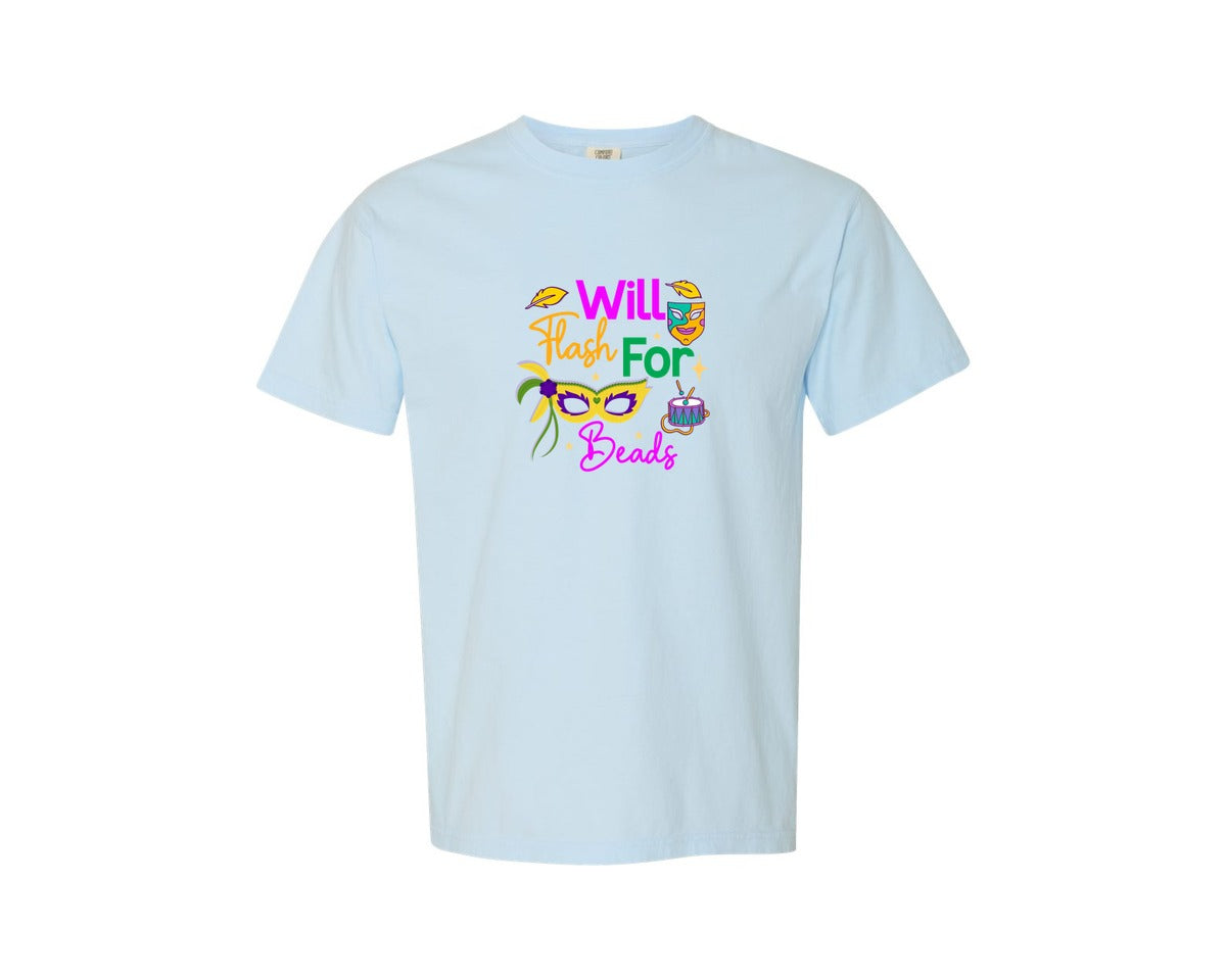 brand:Comfort Colors|color:Chambray|Mardi Gras Mardi Gras 2 Graphic T-Shirt