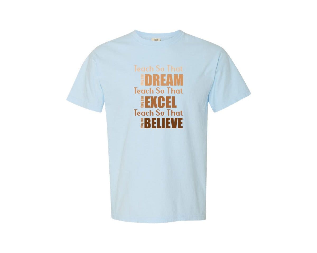 brand:Comfort Colors|color:Chambray|Teacher Black History Black History Graphic T-Shirt