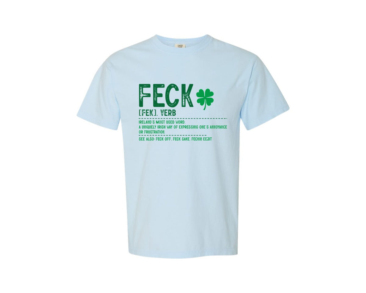 brand:Comfort Colors|color:Chambray|Feck Definition St Patricks Day 4 Graphic T-Shirt