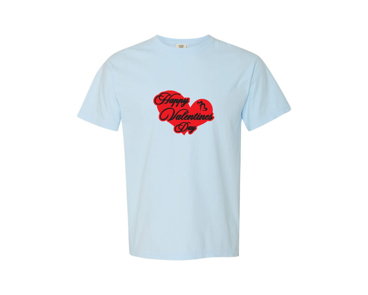 brand:Comfort Colors|color:Chambray|Happy Valentines Day T Shirt Design 4 Graphic T-Shirt