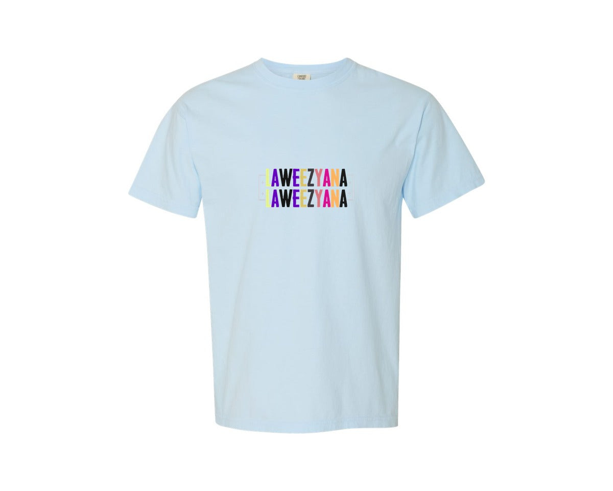brand:Comfort Colors|color:Chambray|Laweezyana Louisiana Mardi Gras Graphic T-Shirt